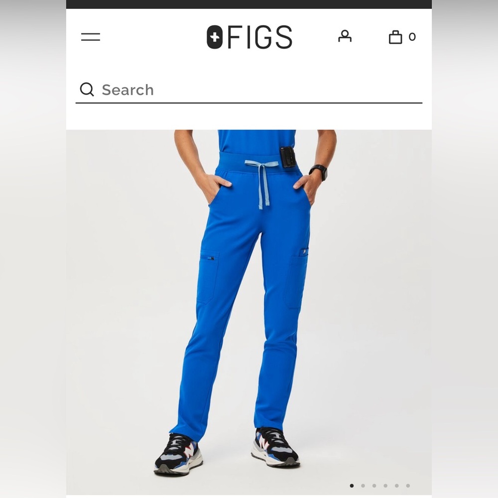 Figs High waisted Blue Scrub pants